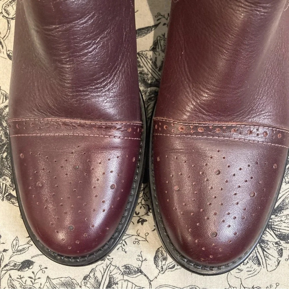 BIOTIME Sz 9 Adriana Chelsea Oxford Style Leather Ankle Booties - Picture 4 of 12